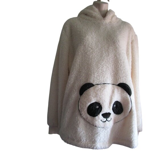 Panda Lounge Sleep Sherpa Hoodie Ears Pouch Pocket Debenhams Ladies 16 GUC - Picture 8 of 16